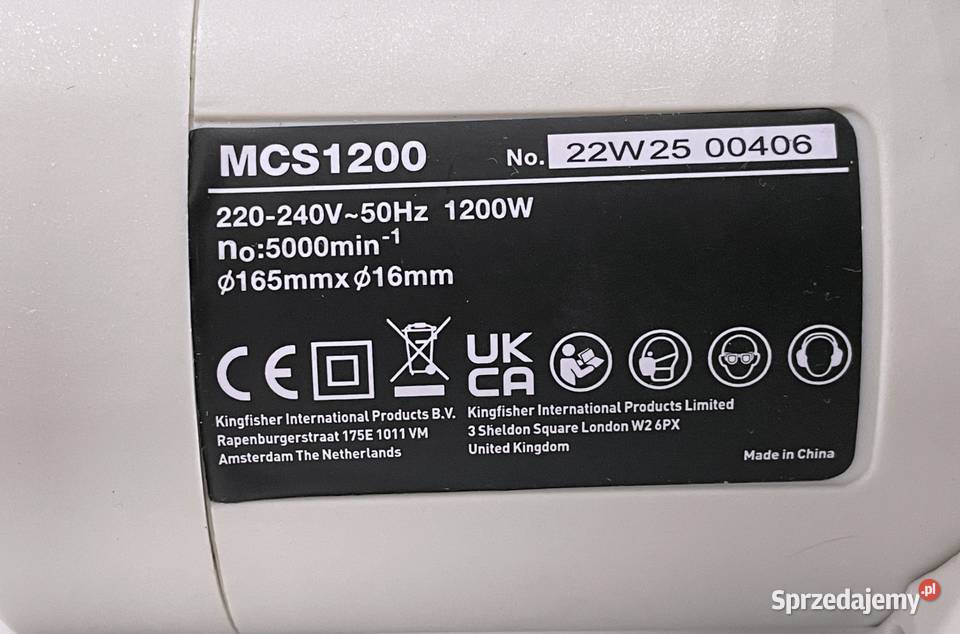 Pilarka tarczowa MacAllister 165 mm 1200 W Kraków