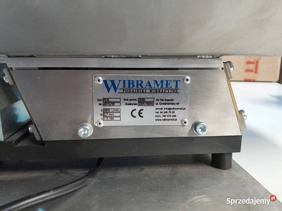 Podajnik dosypowy WIBRAMET PD5 sterownik RG01RA Gdańsk