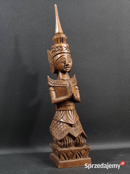 Drewniana Ręcznie Rzeźbiona Figura Theppanom łódzkie