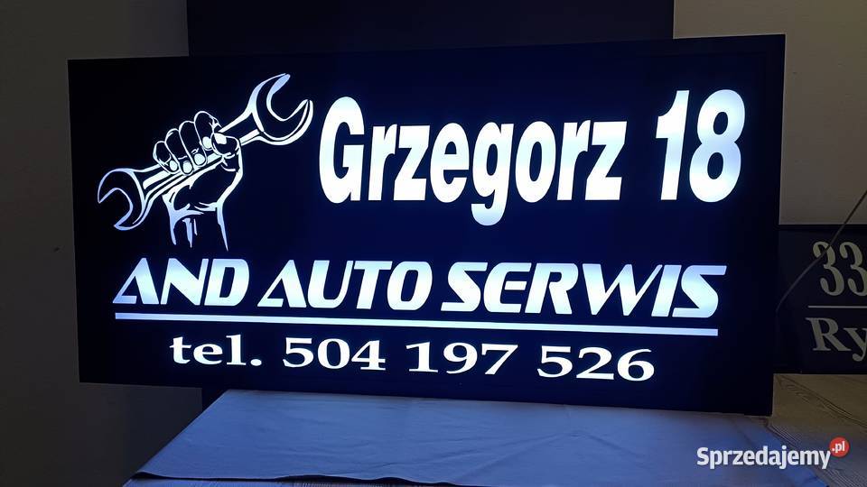 Baner Salon Fryzjerski podświetlany Toruń sprzedam