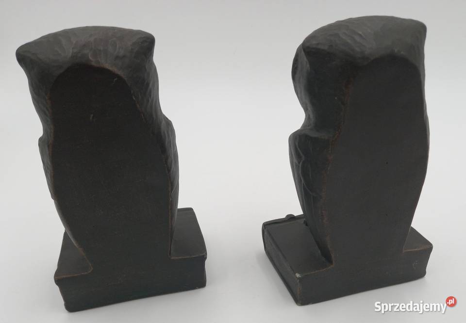 Dwie sowy ciężkie podpory pod książki Brąz Pozostałe dolnośląskie Wrocław