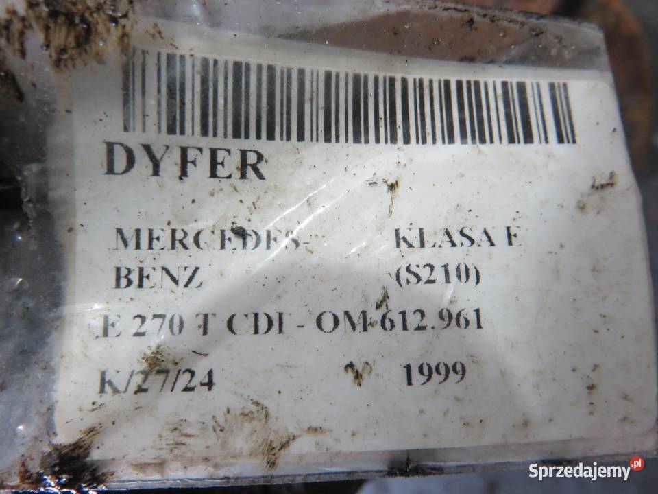 DYFER MERCEDES 210 265 270 T CDI 2103511808 małopolskie