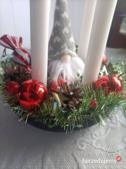 Stroik świąteczny świecznik Aleksandrów Łódzki