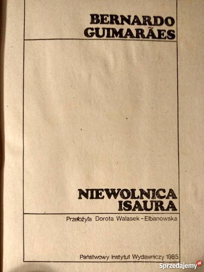 Niewolnica Isaura Bernardo Guimaraes Warszawa