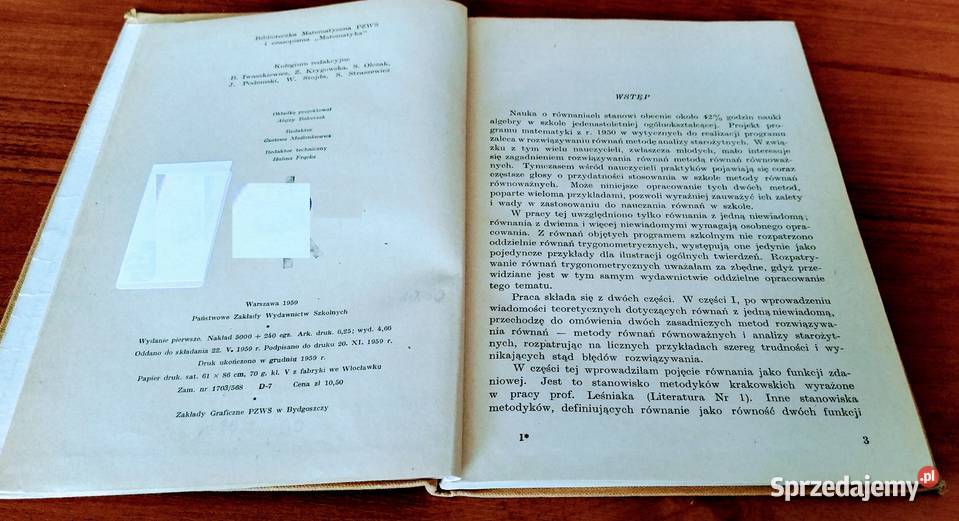 Metodyka rozwiązywania równań z jedną niewiadomą Gdańsk sprzedam