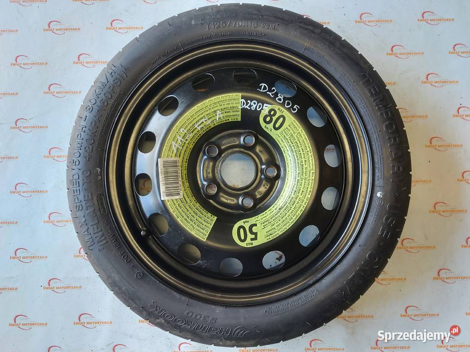 GOLF AUDI SEAT koło dojazdowe 1257016 96M 5x112 Kielce sprzedam