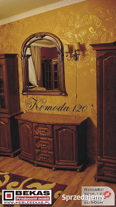 Komoda 120 Stylowa Mahoń Lakierowana Bekas Meble