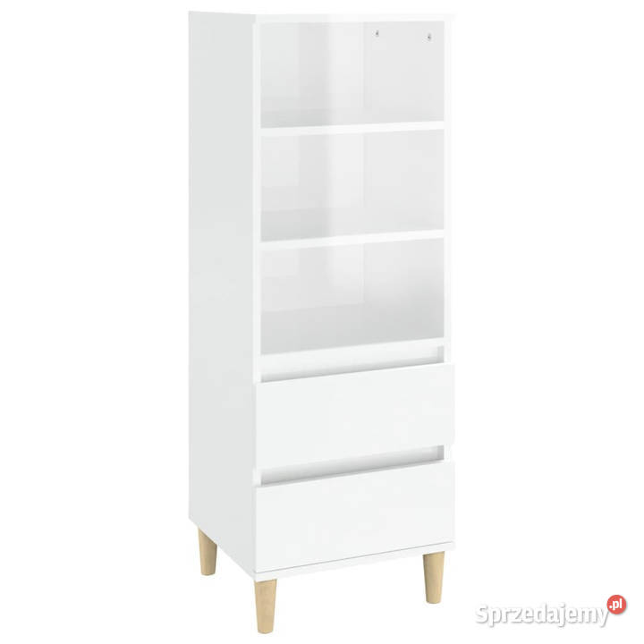 Wysoka szafka biała z połyskiem 40x36x110 Warszawa