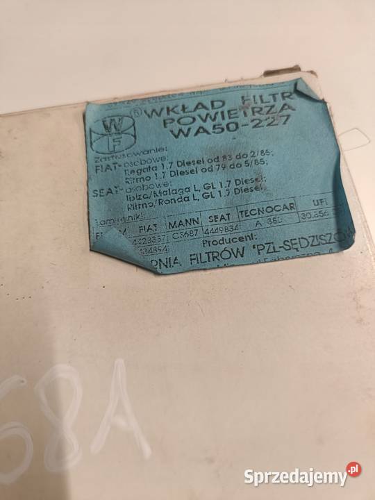 FILTR POWIETRZA Fiat Ritmo Seat Ibiza I Malaga Części samochodowe Rudka