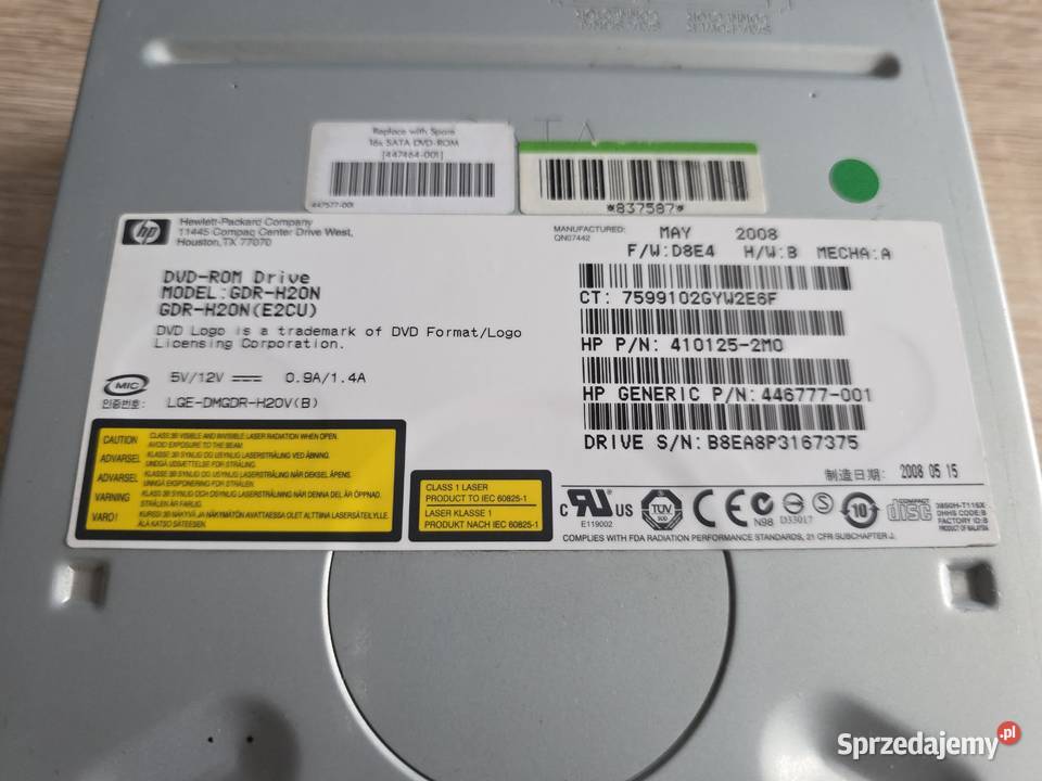 Napęd DVD HP GDRH20N dvdrom łódzkie Łódź