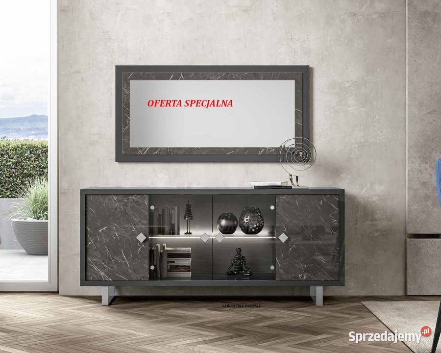 Komoda 4D Kolekcja Marmurowa szara SPECJALNA