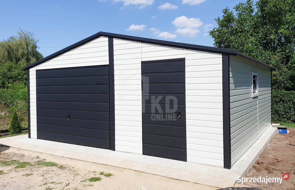 Garaż Blaszany 65x5 Brama drzwi okno Antracyt 377zł/m2 Kalisz