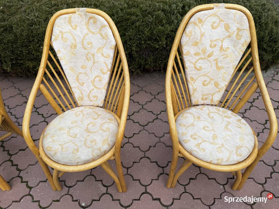 Krzesła rattanowe fotele do stołu rattan ogród Garwolin