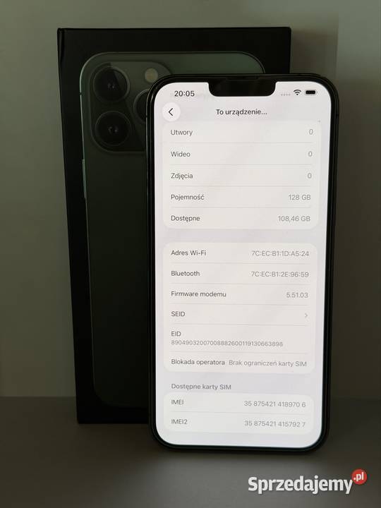 iPhone 13 Pro 128GB 100 Kondycja Apple / iPhone Kalisz