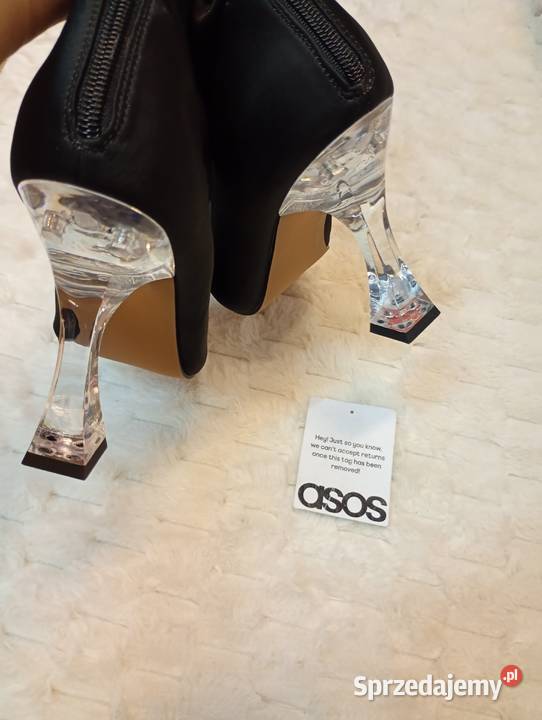 40 ASOS DesignCzarne botki w Szpic z Londynu z małopolskie Kraków