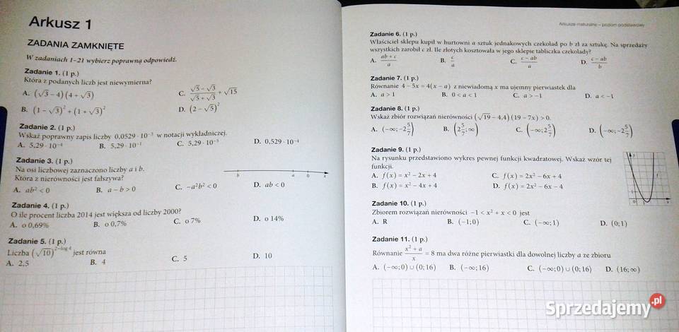 Teraz matura Matematyka Arkusze maturalne E Rok wydania 2016 Chełm
