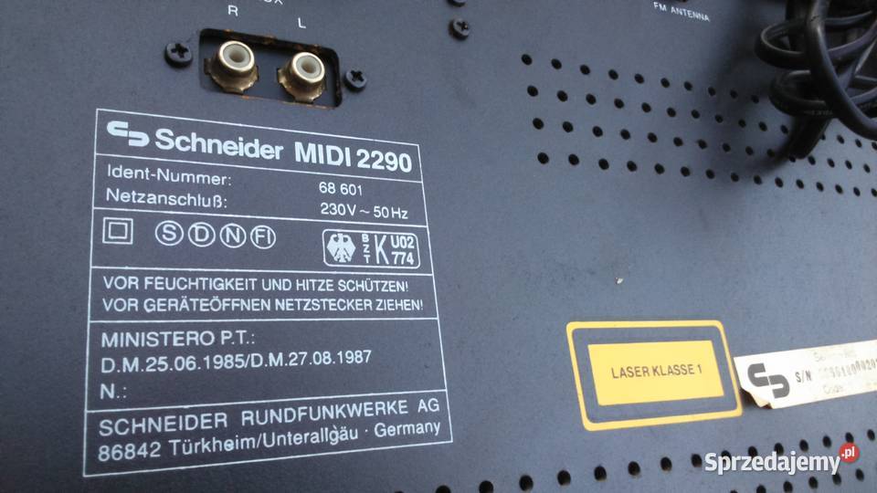 Wieża Schneider Midi 2290LS FM CD kasety Tuszkowo sprzedam
