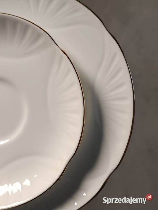 Staffordshire Crown Filiżanka Trio Śniadaniówka