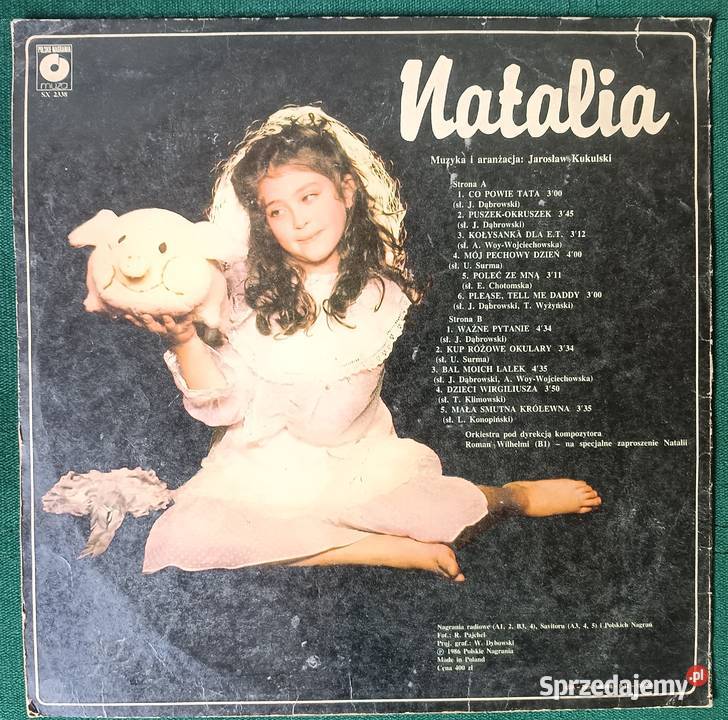 Natalia Kukulska Natalia Winyl 1986 płyta winylowa Zbylitowska Góra