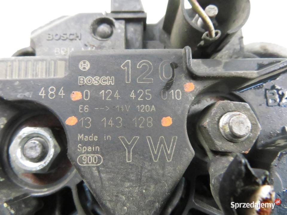 ALTERNATOR OPEL AGILA A 0124425010 13143128 Układ elektryczny silnika