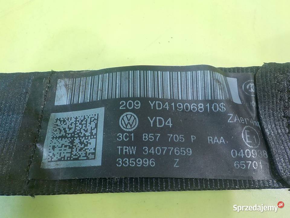 VW PASSAT CC 20 TDI 10r SEDAN pas bezpieczenstwa osobowe Suków