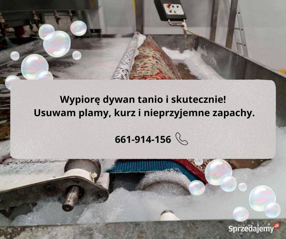 Pranie dywanów 1499 m2 wielkopolskie Czarnków