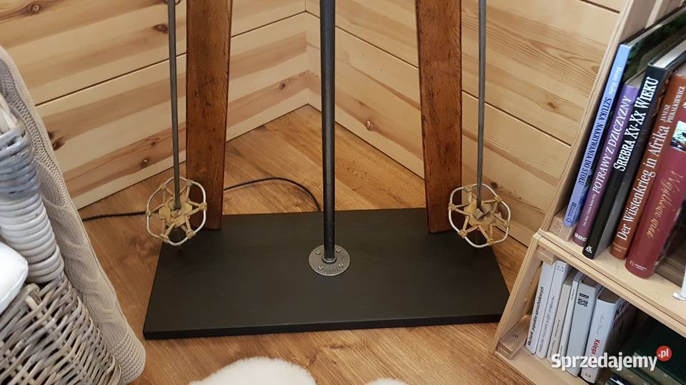 Lampa stare narty lampa z nart loft vintage Wrocław