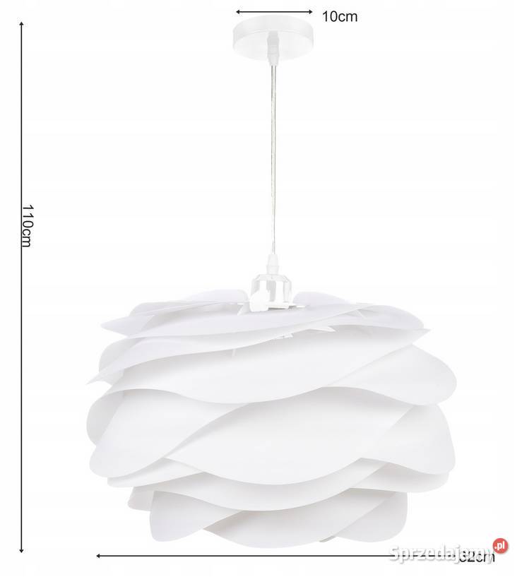 Lampa sufitowa wisząca żyrandol Biała RÓŻA Lampy wiszące Choroszcz