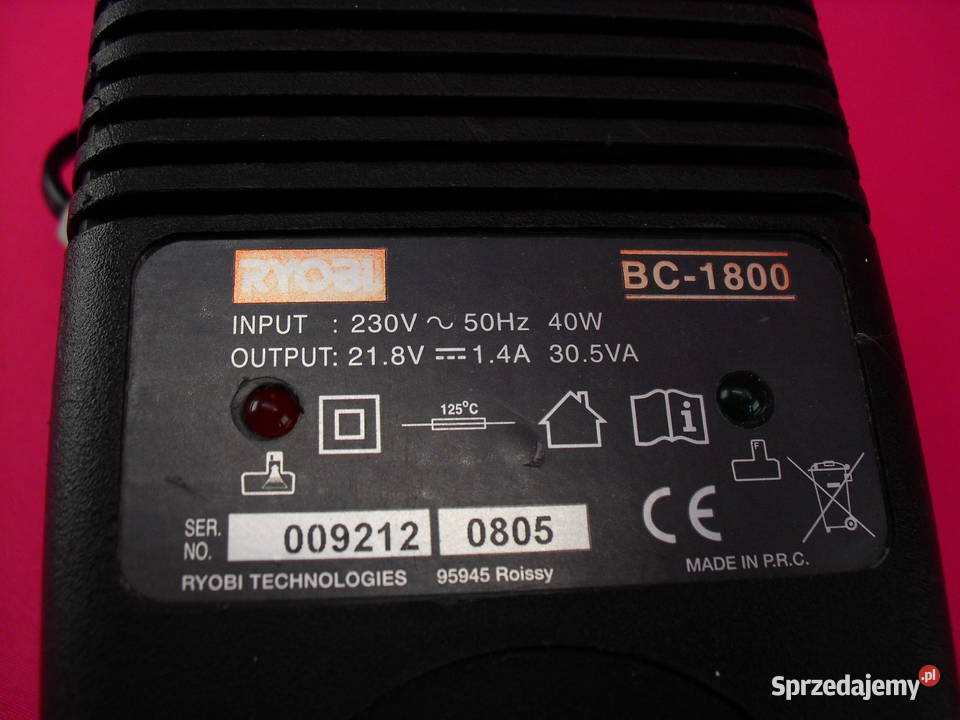 Ładowarka RYOBI BC 1800 Bielawa