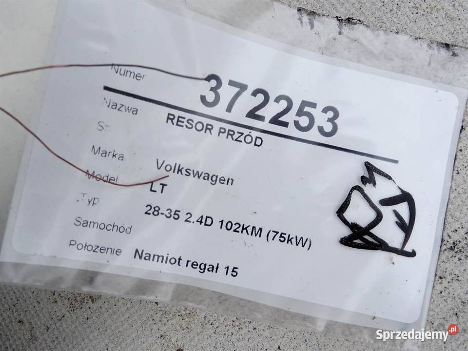 RESOR PRZÓD VW LT 28 35 Van minibus 7596 PIÓRO sprzedam