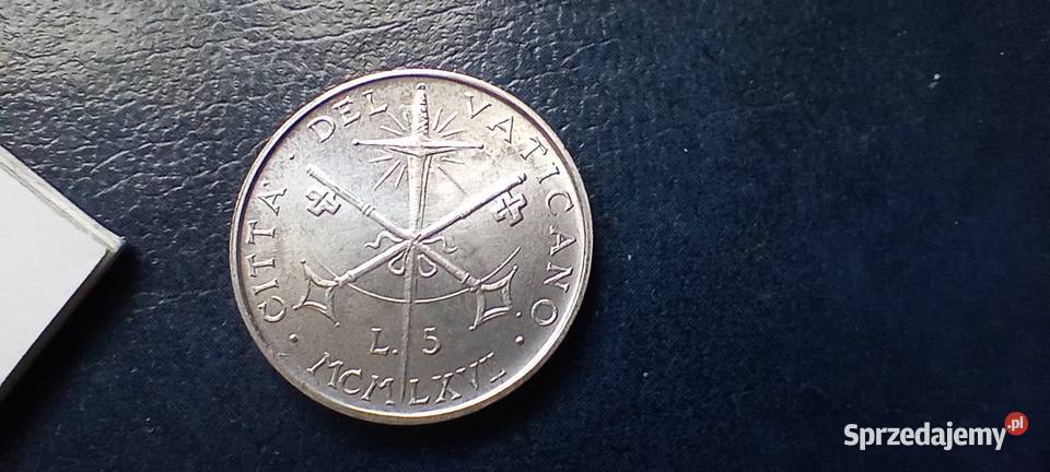 Stare monety 5 lir 1967 Watykan Lesko
