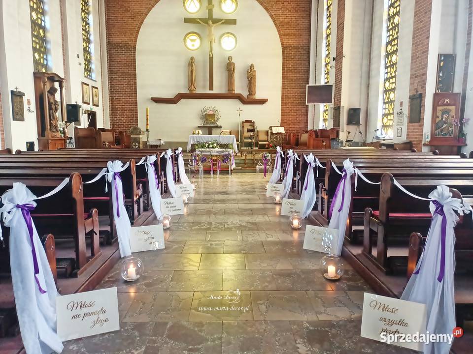 Dekoracje ślubne kościoła Trójmiasto Obsługa imprez pomorskie Gdańsk