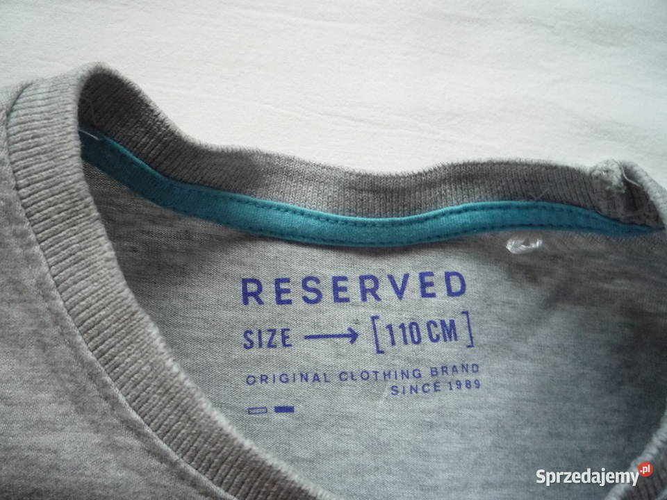 Reserved r 110 Szara koszulka kolorowy nadruk