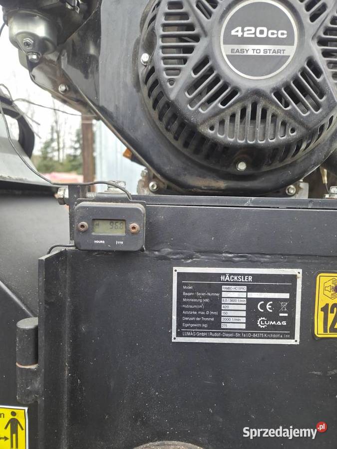 Rębak rozdrabniacz do gałęzi RAMBO HC15 PRO Bolesław