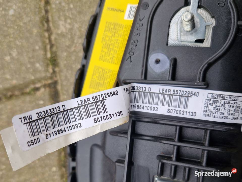 FIAT GRANDE PUNTO poduszka airbag fotela prawa osobowe Fotele i kanapy kujawsko-pomorskie Bydgoszcz