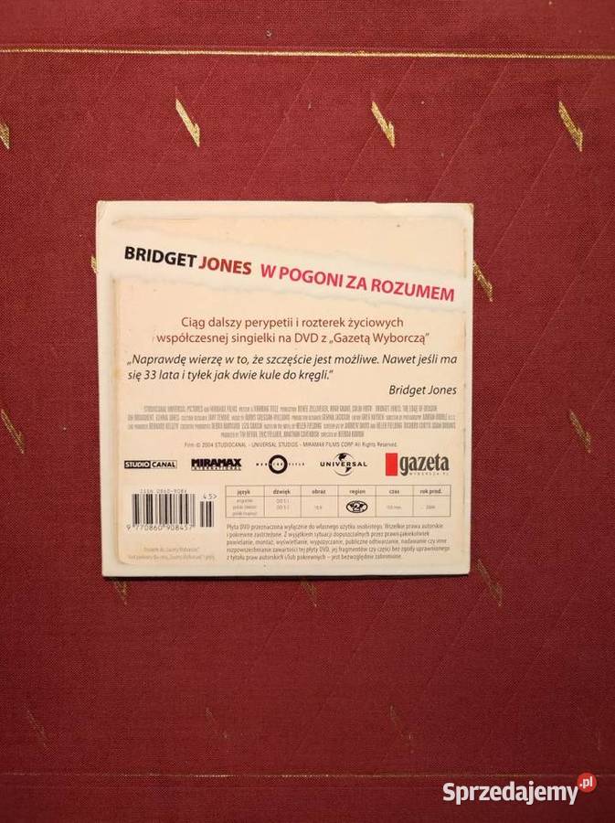 Bridget Jones W pogoni rozumem Rene Zellweger 1 płyta sprzedam