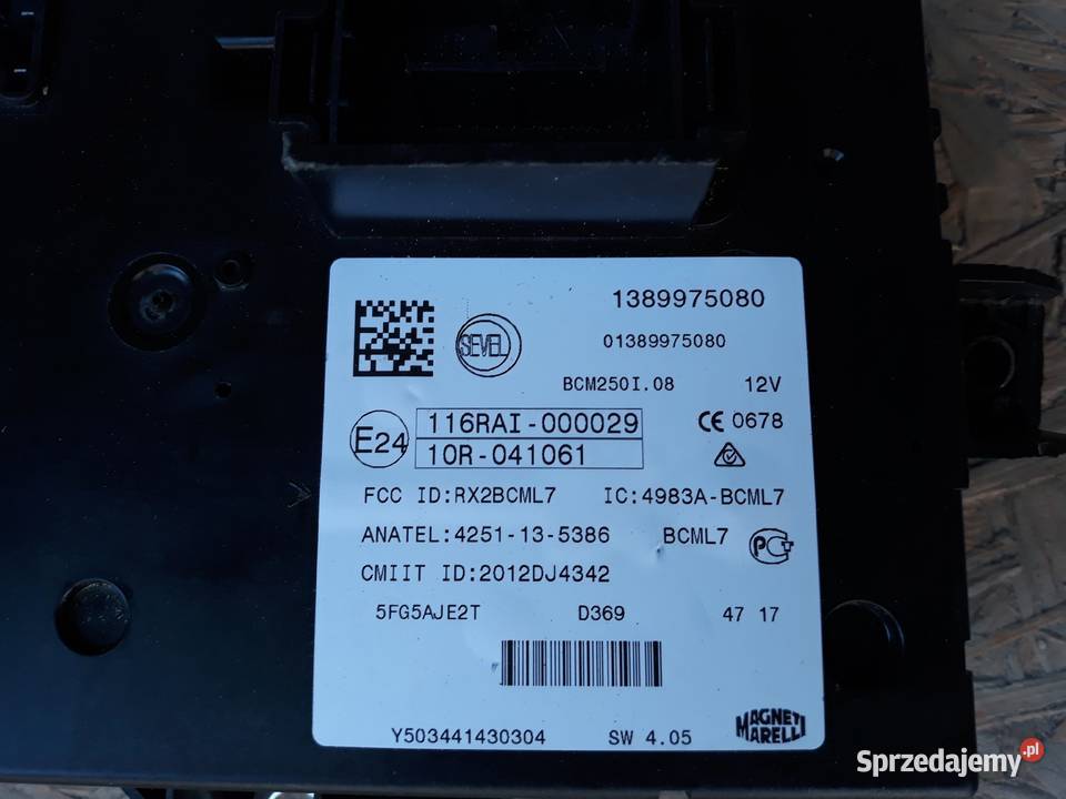DUCATO BOXER JUMPER MODUŁ BCM KOMFORTU