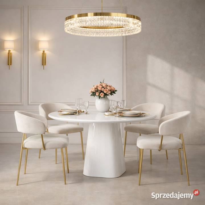 Designerski Stół Okrągły MODENA Drewniany 110cm Warszawa
