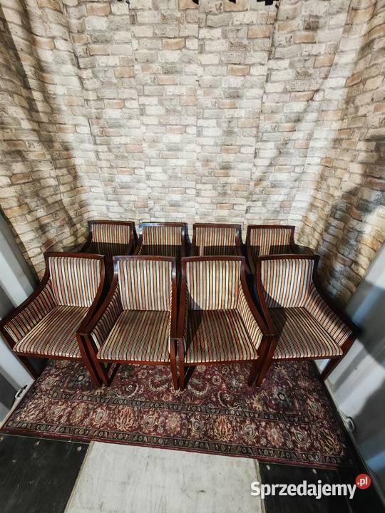 Piękny zestaw foteli gabinetowych 8 sztuk Fotele Sandomierz sprzedam