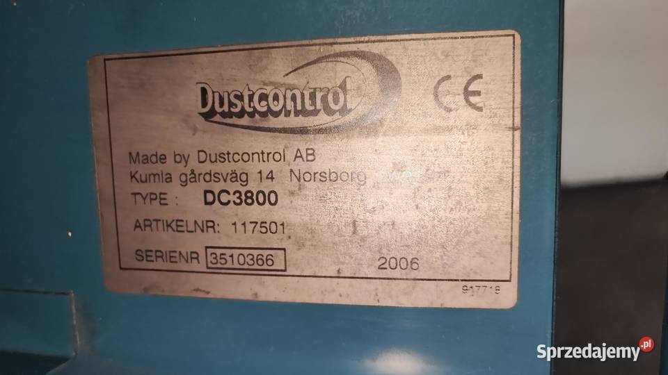 Odciąg pyłu odkurzcz przemysłowy Dustcontrol DC Sucha Beskidzka