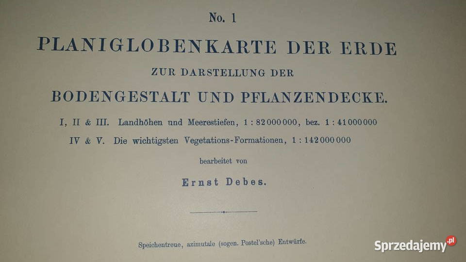 E DEBES NEUER HANDATLAS 1897r Warszawa