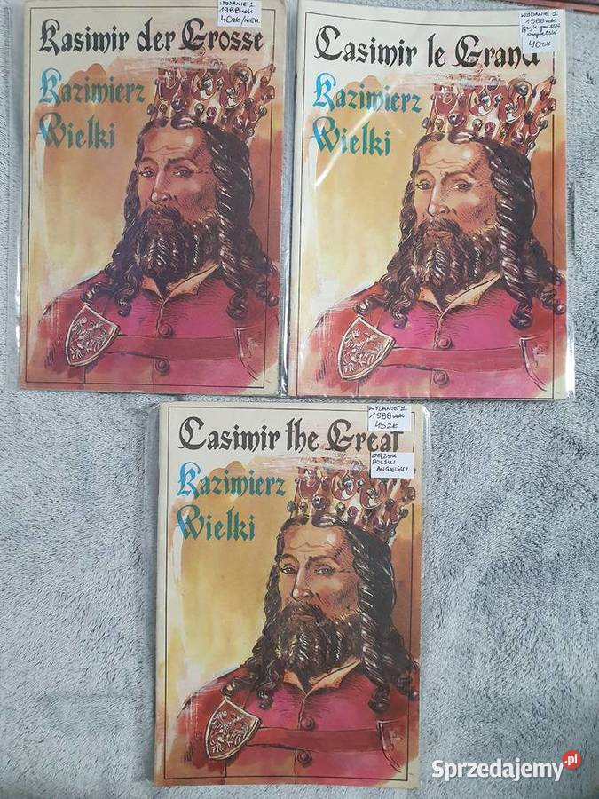 Kazimierz Wielki zestaw 3 komiksów różne wersje pomorskie Gdynia