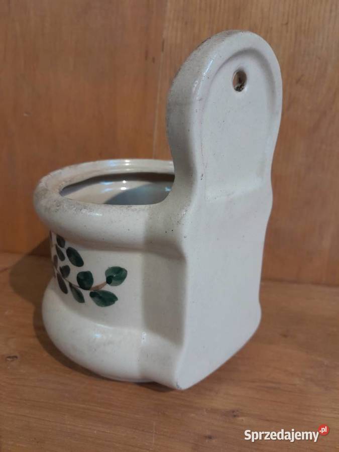 Stary zdobiony pojemnik na sól cukier zabytek śląskie Dąbrowa Górnicza