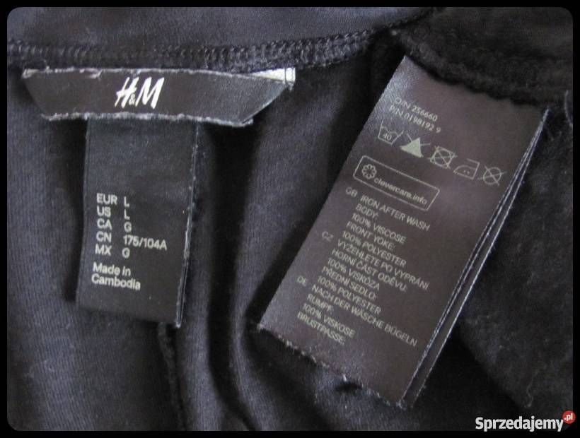 HM czarna bluzka ciekawy krój rozmiar Bez wzoru mazowieckie Płock