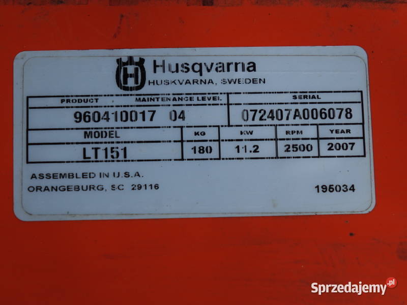 Traktorek ogrodowy kosiarka Husqvarna LT151