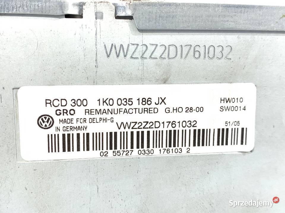 RADIO VW GOLF V 1K0035186JX 0310 ODTWARZACZ Wyposażenie wnętrza sprzedam