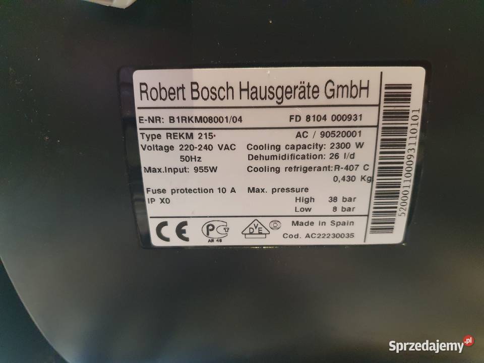 Klimatyzacja firmy Bosch model REKM215 Klimatyzatory Wilcza sprzedam