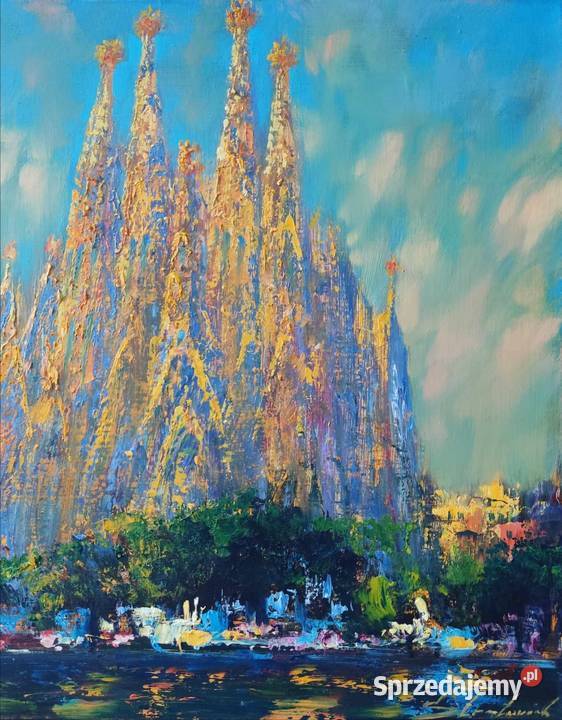 STRATOVICH W obraz olejny na płótnie BARCELONA Supraśl sprzedam