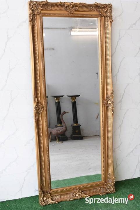 Złote Lustro Prostokątne Prezent Złote 206 x 86 Kraków sprzedam