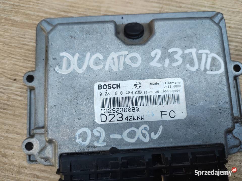 Fiat Ducato 23jtd komputer 0281010488 dostawcze świętokrzyskie Kielce